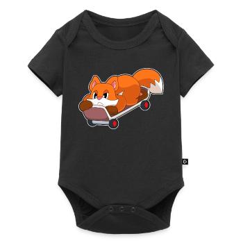 Fuchs Skater Skateboard - Body à manches courtes Premium Bébé - noir - Devant