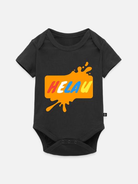 Helau Karnevalsdesign - Baby Premium Kurzarmbody - Schwarz