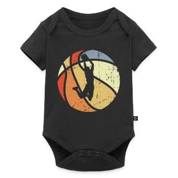 Vintage Basketball - Baby Premium short-sleeve bodysuit - black - Front