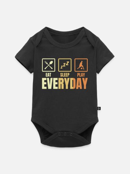 Basketballer Täglicher Zeitplan - Baby Premium Kurzarmbody - Schwarz