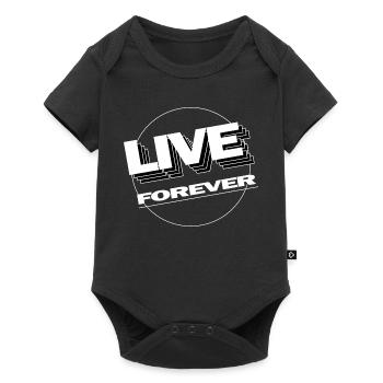 LIVE FOREVER - Baby Premium short-sleeve bodysuit - black - Front