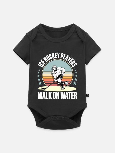 Eishockey - Baby Premium Kurzarmbody - Schwarz