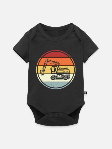 Bagger - Baby Premium Kurzarmbody - Schwarz