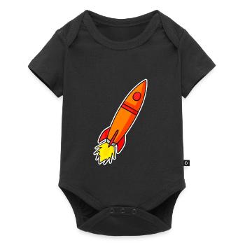 Fusée Orange - Body à manches courtes Premium Bébé - noir - Devant