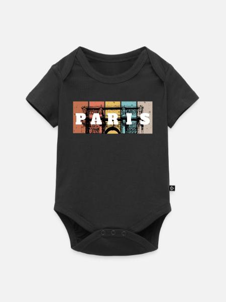 Pariser Pop-Art-Raster - Baby Premium Kurzarmbody - Schwarz