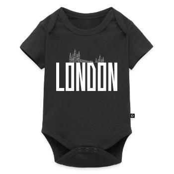 Monogramme de la Skyline de Londres - Body à manches courtes Premium Bébé - noir - Devant