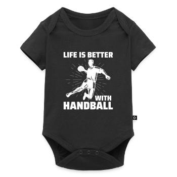 Joueur de handball Équipe sportive Handballeur Drôle de dicton - Body à manches courtes Premium Bébé - noir - Devant
