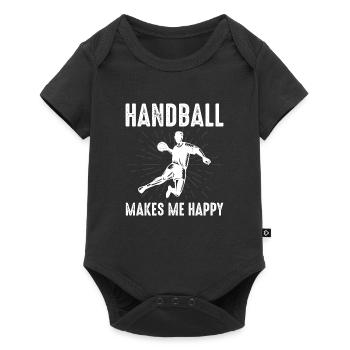 Joueur de handball Équipe sportive Handballeur Drôle de dicton - Body à manches courtes Premium Bébé - noir - Devant