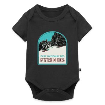 Pyrenees National Park under the snow - Baby Premium short-sleeve bodysuit - black - Front