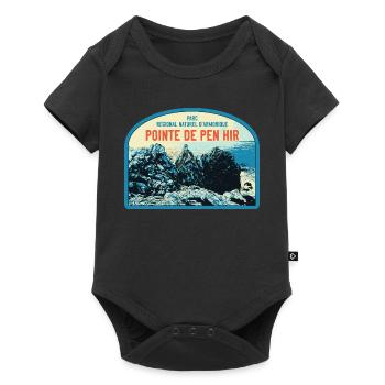 Parc régional d'Armorique, la Pointe de Pen Hir - Body à manches courtes Premium Bébé - noir - Devant