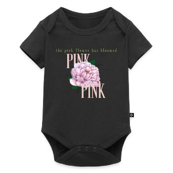 Blooming Pink Peony - Baby Premium short-sleeve bodysuit - black - Front