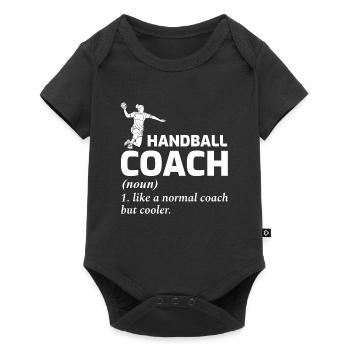 L’entraîneur de handball Handballer dit drôle - Body à manches courtes Premium Bébé - noir - Devant