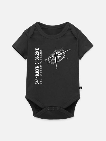 St Peter Ording - Baby Premium Kurzarmbody - Schwarz