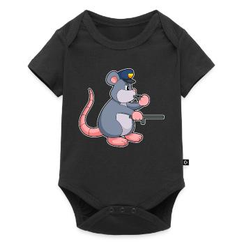 Rat Policier Matraque Police - Body à manches courtes Premium Bébé - noir - Devant