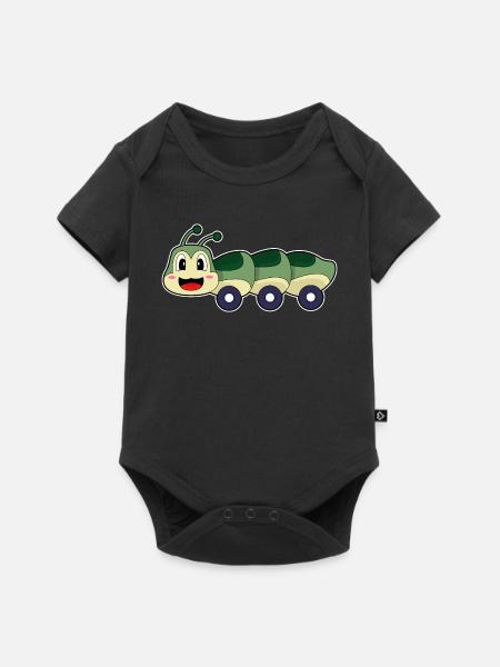 Raupe Auto - Baby Premium Kurzarmbody - Schwarz