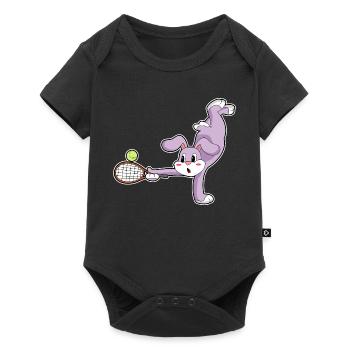 Rabbit Tennis Racket Sport - Baby Premium short-sleeve bodysuit - black - Front