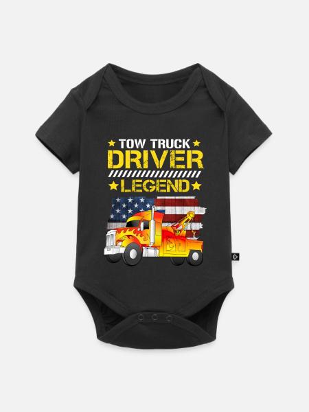 Abschleppwagen Fahrer Legende - Baby Premium Kurzarmbody - Schwarz