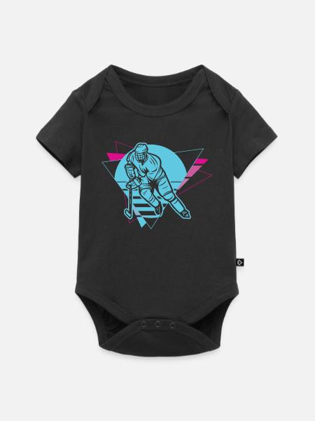 Eishockey - Baby Premium Kurzarmbody - Schwarz