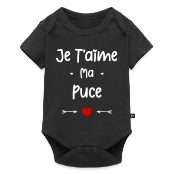 Je t'aime ma puce - Body à manches courtes Premium Bébé - noir - Devant