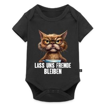 Lass Uns Fremde Bleiben - Baby Premium Kurzarmbody - Schwarz - Vorne