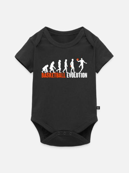 Basketball Basketballer Evolution - Baby Premium Kurzarmbody - Schwarz