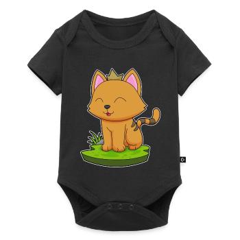 Couronne de chat - Body à manches courtes Premium Bébé - noir - Devant
