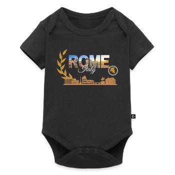 Rome Italy Skyline Collage - Baby Premium short-sleeve bodysuit - black - Front