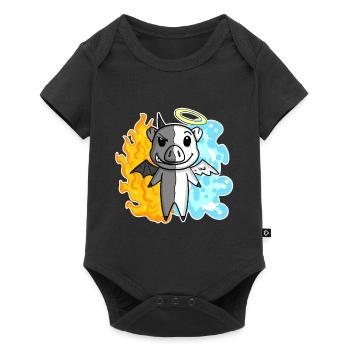 Cochon - Ange et Diable - Body à manches courtes Premium Bébé - noir - Devant