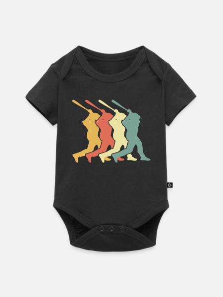Baseball Batter - Baby Premium Kurzarmbody - Schwarz