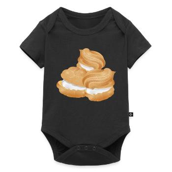 Illustration de trois choux à la crème fourrés - Body à manches courtes Premium Bébé - noir - Devant