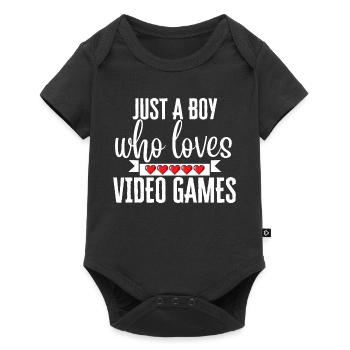 Just a Boy Who Loves Video Games - Baby Premium short-sleeve bodysuit - black - Front