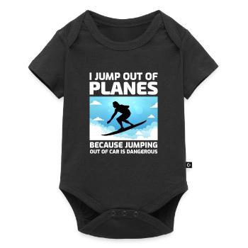 Skysurf Parachutisme Extreme Sport Skydiver Drôle - Body à manches courtes Premium Bébé - noir - Devant