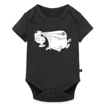 White monster energy vacuum cleaner - Baby Premium short-sleeve bodysuit - black - Front