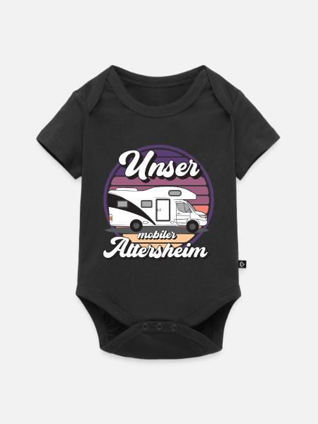 Mobiler Camper Outdoor Design - Baby Premium Kurzarmbody - Schwarz