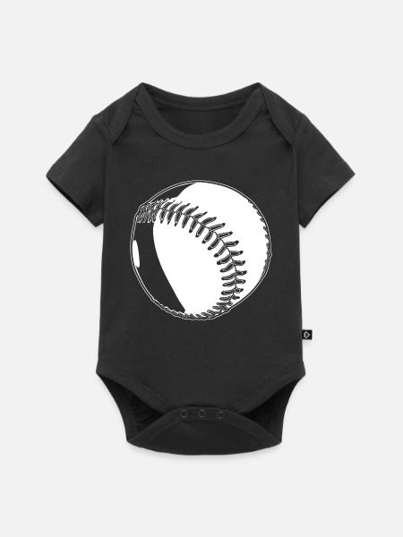 Baseball Skizze - Baby Premium Kurzarmbody - Schwarz