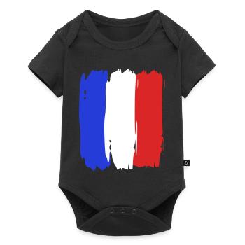 Drapeau France Tricolore - Body à manches courtes Premium Bébé - noir - Devant