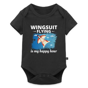 Wingsuit volant Base Jumping Parachutisme Wingsuit - Body à manches courtes Premium Bébé - noir - Devant