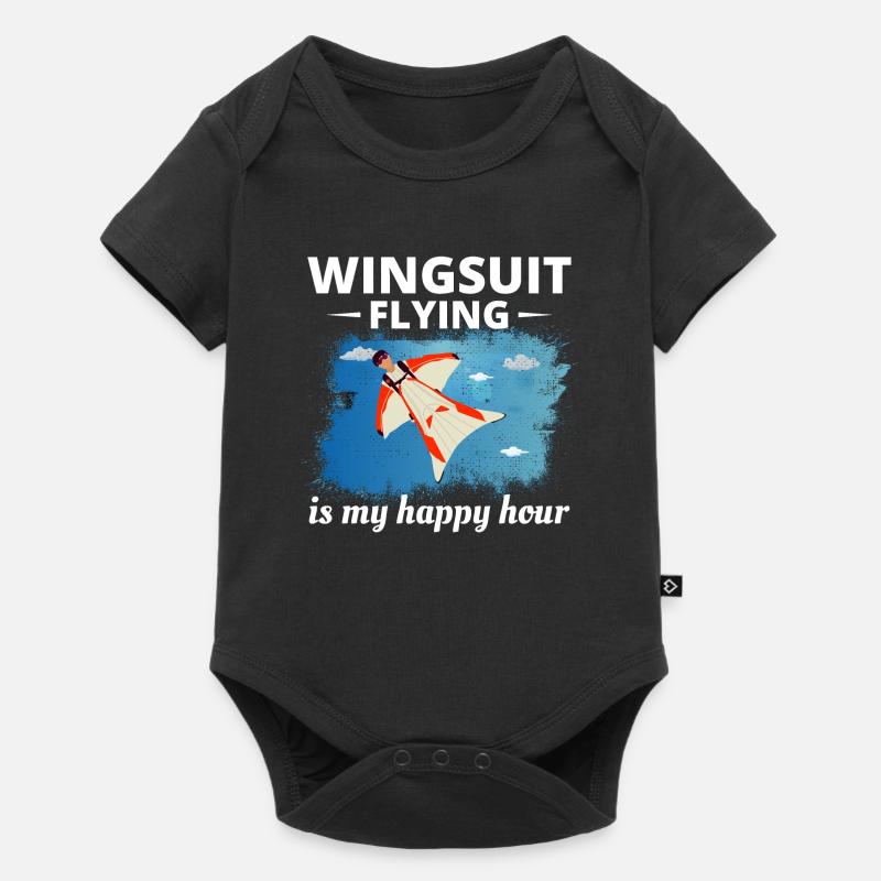 Wingsuit volant Base Jumping Parachutisme Wingsuit - Body à manches courtes Premium Bébé - noir