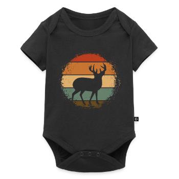 Cerf - Body à manches courtes Premium Bébé - noir - Devant
