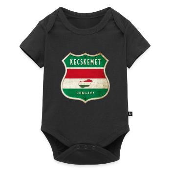 Design du drapeau de la Hongrie à Kecskemét - Body à manches courtes Premium Bébé - noir - Devant