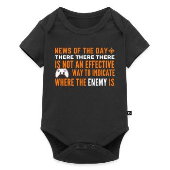 Indication pour trouver l’ennemi - Body à manches courtes Premium Bébé - noir - Devant