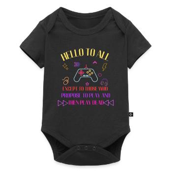 Neon Gaming Motto: Play Then Play Dead - Baby Premium short-sleeve bodysuit - black - Front