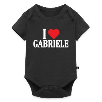 t-shirt J’adore Gabriele idée cadeau t-shirt - Body à manches courtes Premium Bébé - noir - Devant
