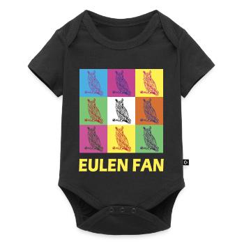 Eulen Fan Design - Baby Premium Kurzarmbody - Schwarz - Vorne