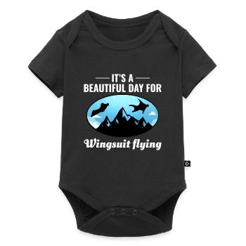 Wingsuit volant Base Jumping Parachutisme Wingsuit - Body à manches courtes Premium Bébé - noir - Devant