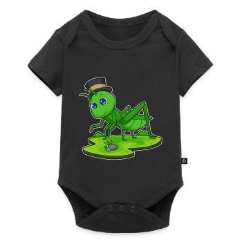 Chapeau haut-de-forme Gentleman Caterpillar - Body à manches courtes Premium Bébé - noir - Devant