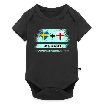 Angleterre et Suède 100% parfait / cadeau - Body à manches courtes Premium Bébé - noir - Devant