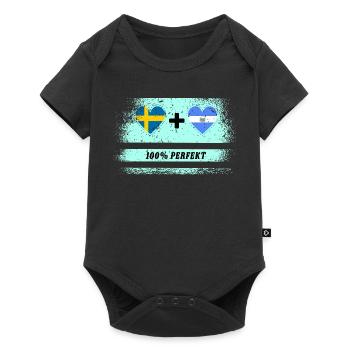 El Salvador et Suède 100% Parfait / Cadeau - Body à manches courtes Premium Bébé - noir - Devant