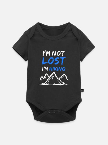 Wanderer Statement Klettersteig Wanderung Wandern - Baby Premium Kurzarmbody - Schwarz