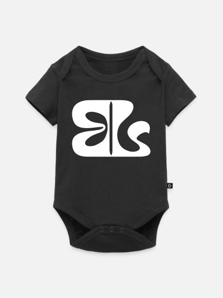 Logo blanc - Body à manches courtes Premium Bébé - noir